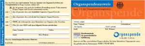 Mein Organspendeausweis