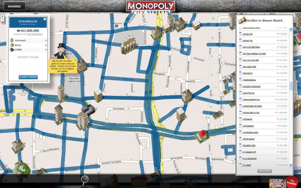 Monopoly City Streets - Kölner Innenstadt