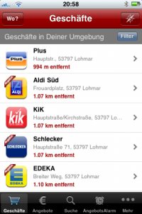 KaufDA App - Suchergebnisse