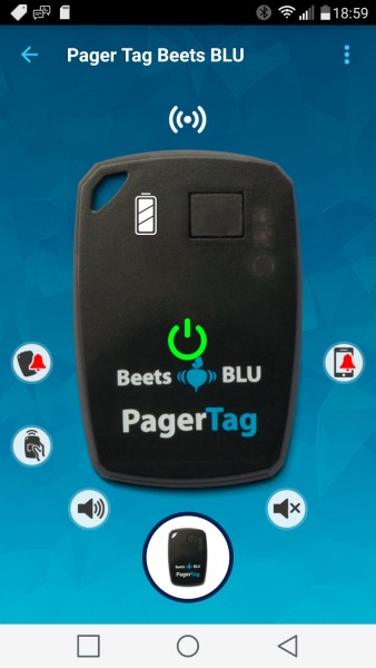 PagerTag App - Hauptbildschirm