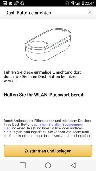 Dash Button über Smartphone App einrichten